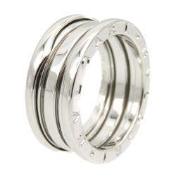 Pre Owned Bvlgari B.Zero1 3-Band 18K White Gold Ring EU 53
