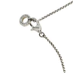 Pre Owned Bvlgari Croce Diamond 18k White Gold Pendant Necklace