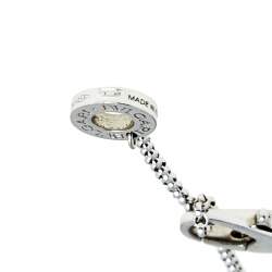 Pre Owned Bvlgari Croce Diamond 18k White Gold Pendant Necklace