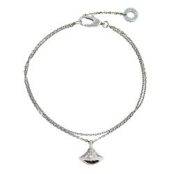 Pre Owned Bvlgari Divas' Dream Diamonds 18k White Gold Charm Bracelet SM