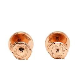 Pre Owned Bvlgari Bvlgari Diamonds 18k Rose Gold Stud Earrings
