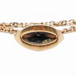 Pre Owned Bvlgari Divas' Dream Onyx 18k Rose Gold Charm Bracelet M/L