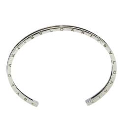 Pre Owned Bvlgari B.Zero1 18k Yellow Gold Stainless Steel Open Cuff Bracelet M