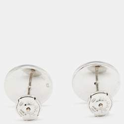 Pre Owned Bvlgari Bvlgari Diamond 18k White Gold Stud Earrings