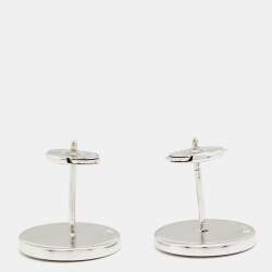 Pre Owned Bvlgari Bvlgari Diamond 18k White Gold Stud Earrings