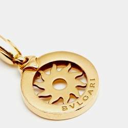 Pre Owned Bvlgari Tondo Sun 18k Yellow Gold Solo Charm Pendant