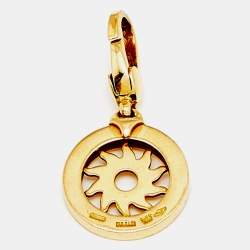 Pre Owned Bvlgari Tondo Sun 18k Yellow Gold Solo Charm Pendant
