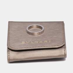 Bvlgari Bvlgari Diamond 18k White Gold Band Ring Size 56