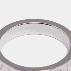 Bvlgari Bvlgari Diamond 18k White Gold Band Ring Size 56