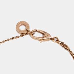 Pre Owned Bvlgari Divas' Dream Carnelian 18k Rose Gold Charm Bracelet  SM