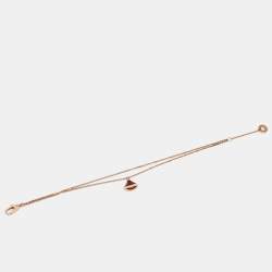 Pre Owned Bvlgari Divas' Dream Carnelian 18k Rose Gold Charm Bracelet  SM