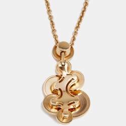 Pre Owned Bvlgari Cicladi 18K Yellow Gold Pendnat Necklace