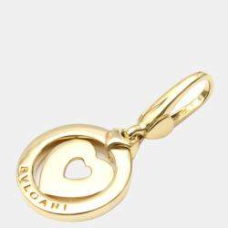 Pre Owned Bvlgari Tondo Heart 18K Yellow Gold Charms and Pendants