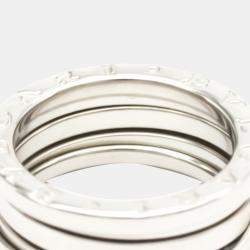 Pre Owned Bvlgari B.zero1 18K White Gold Ring EU 52