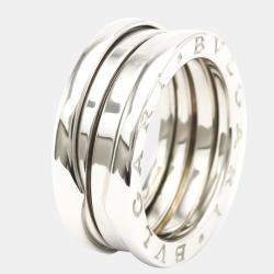 Pre Owned Bvlgari B.zero1 18K White Gold Ring EU 52