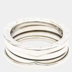 Pre Owned Bvlgari B.zero1 18K White Gold Ring EU 52