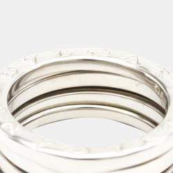 Pre Owned Bvlgari B.zero1 18K White Gold Ring EU 52