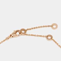 Pre Owned Bvlgari B.Zero1 White Ceramic 18k Rose Gold Pendant Necklace