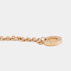 Pre Owned Bvlgari B.Zero1 White Ceramic 18k Rose Gold Pendant Necklace