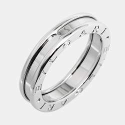 Bvlgari B.Zero1 18k White Gold 1-Band Ring Size 59
