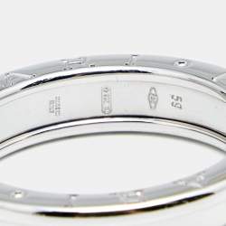 Bvlgari B.Zero1 18k White Gold 1-Band Ring Size 59