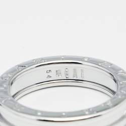 Pre Owned Bvlgari B.Zero1 18k White Gold 1-Band Ring Size 54