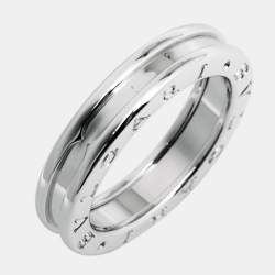 Pre Owned Bvlgari B.Zero1 18k White Gold 1-Band Ring Size 54