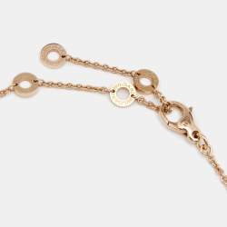 Pre Owned Bvlgari B.zero1 Black Ceramic 18K Rose Gold Pendant Necklace