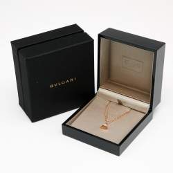 Pre Owned Bvlgari Divas' Dream Mother of Pearl 18K Rose Gold Charm Bracelet SM