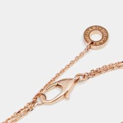 Pre Owned Bvlgari Divas' Dream Mother of Pearl 18K Rose Gold Charm Bracelet SM