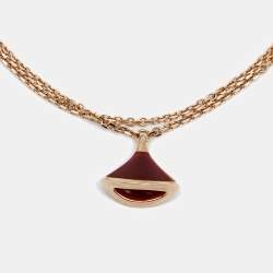Bvlgari Divas' Dream Carnelian 18k Rose Gold Charm Bracelet SM