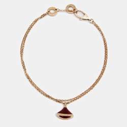 Bvlgari Divas' Dream Carnelian 18k Rose Gold Charm Bracelet SM