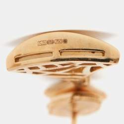 Pre Owned Bvlgari Divas' Dream Mother of Pearl Diamonds 18k Rose Gold Earrings