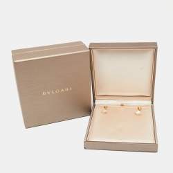 Pre Owned Bvlgari Divas' Dream Mother of Pearl Diamonds 18k Rose Gold Earrings