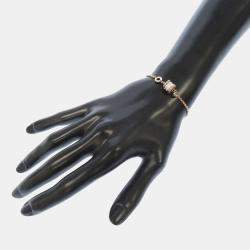 Pre Owned Bvlgari B.zero118K Rose Gold Diamond Ceramic Bracelet 6.5