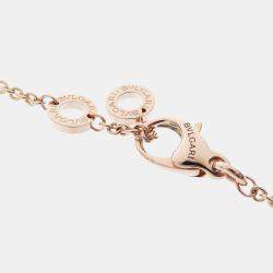 Pre Owned Bvlgari B.zero118K Rose Gold Diamond Ceramic Bracelet 6.5