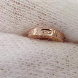 Pre Owned Bvlgari B.zero118K Rose Gold Diamond Ceramic Bracelet 6.5