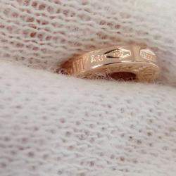 Pre Owned Bvlgari B.zero118K Rose Gold Diamond Ceramic Bracelet 6.5