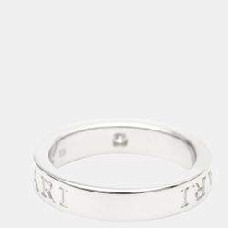 Pre Owned Bvlgari Bvlgari 18K White Gold Diamond Ring EU 53