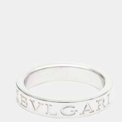 Pre Owned Bvlgari Bvlgari 18K White Gold Diamond Ring EU 53