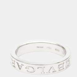 Pre Owned Bvlgari Bvlgari 18K White Gold Diamond Ring EU 53