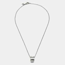 Pre Owned Bvlgari B.Zero1 18k White Gold Pendant Necklace
