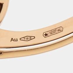 Pre Owned Bvlgari Divas' Dream Mother of Pearl Diamonds 18k Rose Gold Ring Size 57