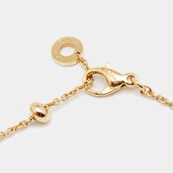 Pre Owned Bvlgari B.Zero1 Black Ceramic Diamonds 18k Yellow Gold Tassel Necklace