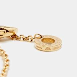 Pre Owned Bvlgari B.Zero1 Black Ceramic Diamonds 18k Yellow Gold Tassel Necklace