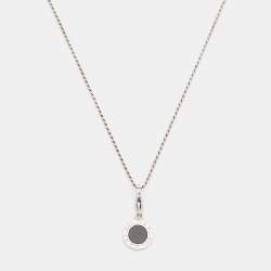 Pre Owned Bvlgari Bvlgari Onyx 18k White Gold Charm and Pendant