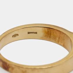 Pre Owned Bvlgari B.Zero1 Diamond 18k Yellow Gold Charm Ring 