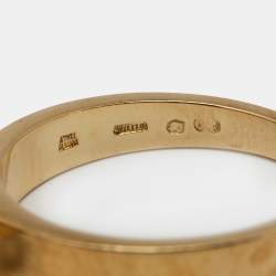 Pre Owned Bvlgari B.Zero1 Diamond 18k Yellow Gold Charm Ring 