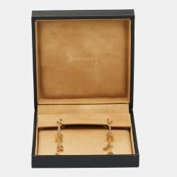 Pre Owned Bvlgari B.Zero1 Diamond 18k Yellow Gold Dangle Earrings