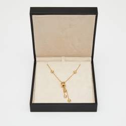 Pre Owned Bvlgari B.Zero1 Diamonds 18k Yellow Gold Necklace